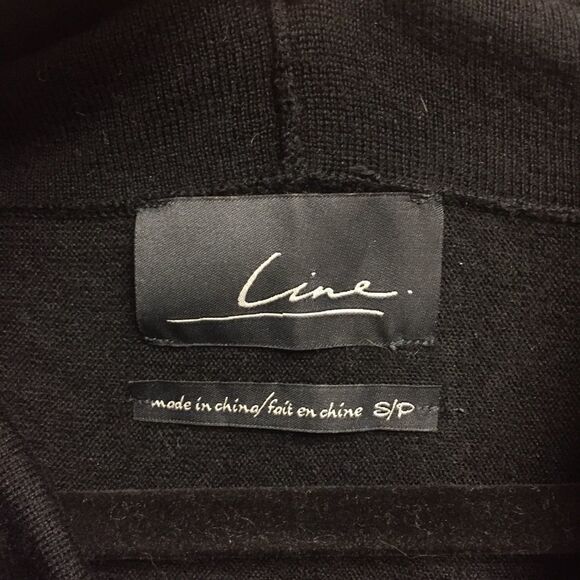 LINE THE LABEL KNITWEAR Cashmere Cowl Neck Dolman Sleeve Sweater Black S - Picture 3 of 8